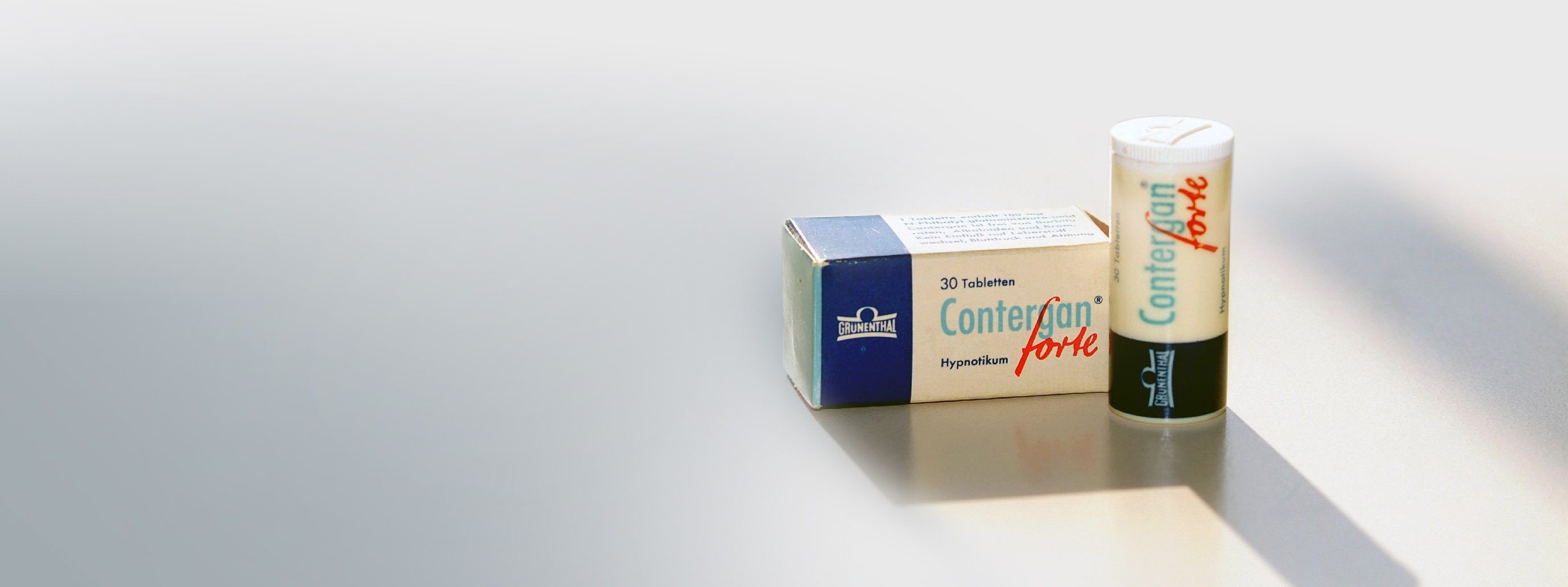 Eine Verpackung des Medikaments Contergan Forte. 