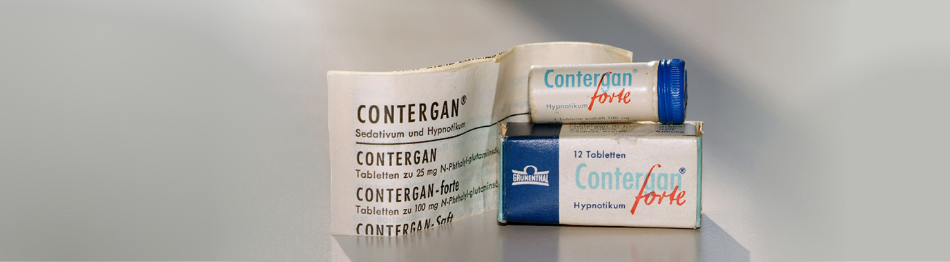 Eine Verpackung des Medikaments Contergan Forte. 